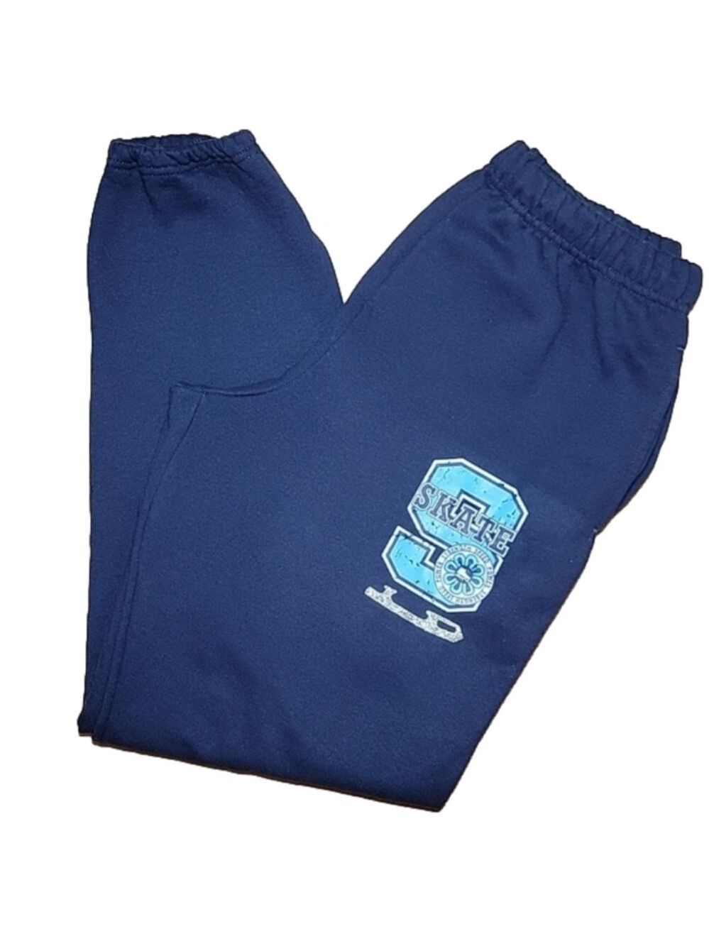 Skater Girl Navy Blue Jerzees Super Sweats Size Small EUC